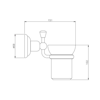 Стакан подвесной Nicolazzi Onice хром/белый 1488CR09O