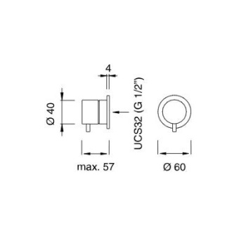 Смеситель для ванны CЕА Design Milo360 TRM 16 L с термостатом сталь