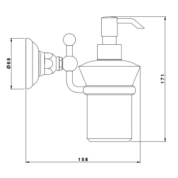 Дозатор для жидкого мыла Nicolazzi  керамический C1489BZ