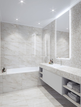 Мозаика натуральный мрамор Starmosaic Classic 20x20 Grey Polished (jmst026) 305x305x4 шт