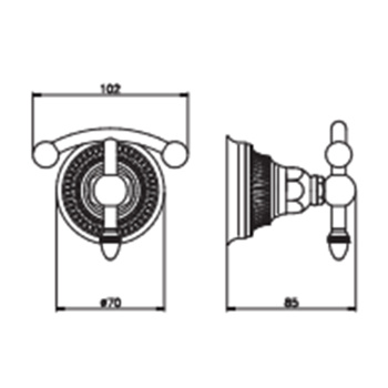 Крючок для одежды Nicolazzi Impero золото 1481GO36