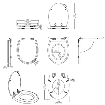 Сиденье для унитаза из мдф Devon&Devon New Etoile белый лакированный/петли хром микролифт 3IBSEBIANETCR