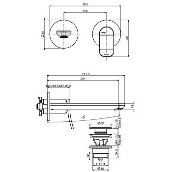 Смеситель для раковины Fima Carlo Frattini Flo F3821WLX8NS черный