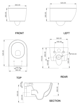 Подвесной унитаз GSG Ceramic Design Like LKWCSO000+LKCOPRSLTICR000+ACS40 белый глянцевый