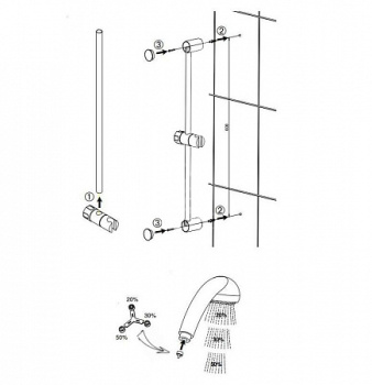 Душевой гарнитур Jacob Delafon Eco E14320-CP