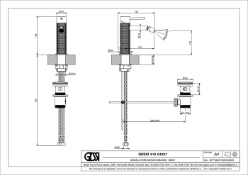 Смеситель для биде Gessi Gessi316 54207.239 Steel Brushed