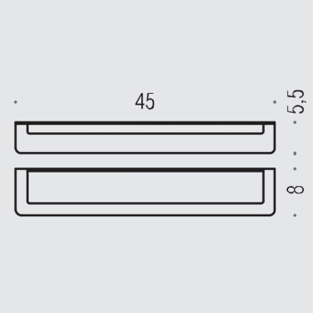 Полотенцедержатель Colombo Over 45см матовая сталь B7010.SS