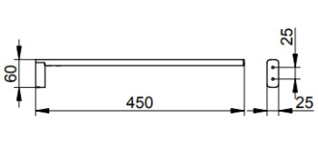 Полотенцедержатель Keuco Edition 400 11520350000 титан чёрный шлифованный