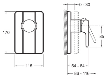 Смеситель для душа Jacob Delafon Singulier E98708-CP