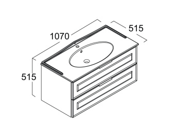 Тумба для раковины Berloni Bagno SUITE VINTAGE SUVBS2C105C/129/SHALAO 129