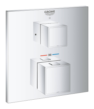 Внешняя часть термостата Grohe Grohtherm Cube 24153000 хром