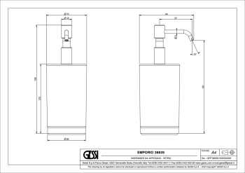 Дозатор для жидкого мыла Gessi Emporio Emporio accessories 38839.031 Chrome