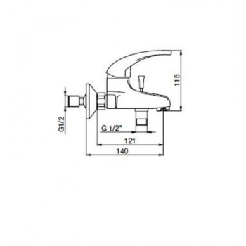 Смеситель для ванны с душем Jacob Delafon Flight E10737-4-CP, хром хром