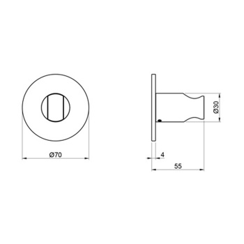 Держатель настенный для душевой лейки Almar, нержавеющая сталь брашированная aisi 316 E120010.316