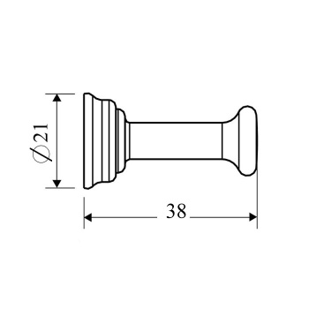 Axor Montreux Крючок одинарный, подвесной, цвет: шлиф.никель 42137820