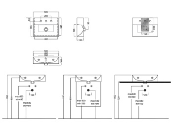 Раковина подвесная Hatria Bahia_13 BH0500365011TS0