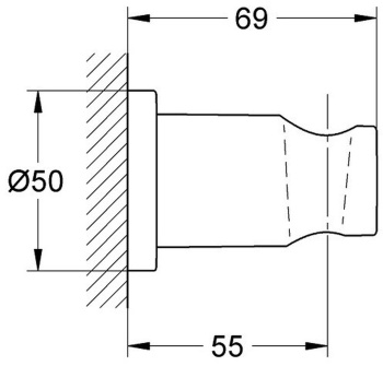 Держатель ручного душа Grohe Rainshower 22117KF0 черный