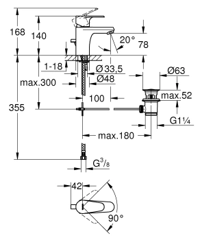 Смеситель для раковины Vigour By Grohe 75140826 хром