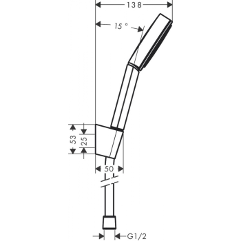 Душевой гарнитур Hansgrohe Pulsify Select 105 3jet Relaxation 24302000, хром