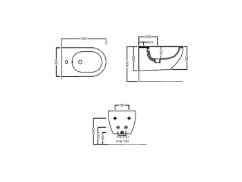Биде подвесное Hatria CENTRICA Y9DB01