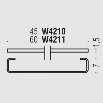 Полотенцедержатель Colombo Time 60 хром W4211.CR