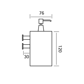 Дозатор подвесной Cisal Xion нержавеющая сталь XI090620D1