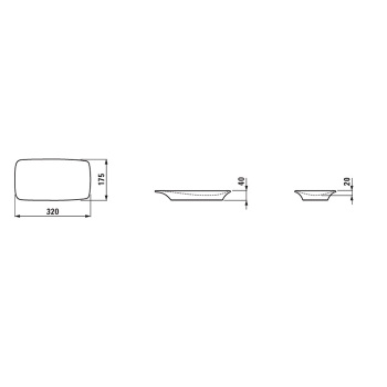 Laufen  Home collection  Керамический лоток 320х175х40 мм AURELIO, цвет белый