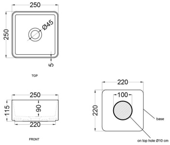 Раковина накладная Cielo Shui Comfort MILAQ AL 25 см зеленый