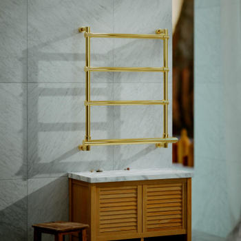 Полотенцесушитель электрический Margaroli Sole 5424704GON 66x57 золото
