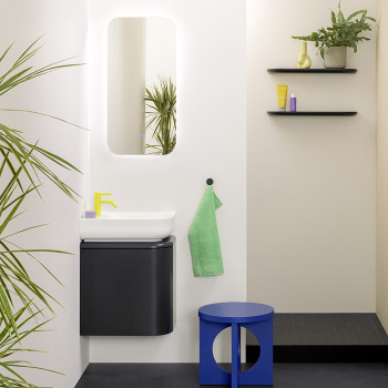 Burgbad B.ME Комплект мебели 50х34х64см., DX, подвесной, 1 дверца, c раковиной, с 1 отв., цвет: Anthrazit матовый SGUC050RF5988G0126C0037*1