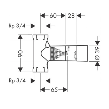 Axor Скрытая часть для запорного вентиля, 130 л/мин 16970180