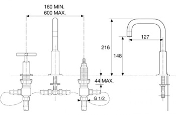 Смеситель для раковины Jacob Delafon Purist E144063-CP хром