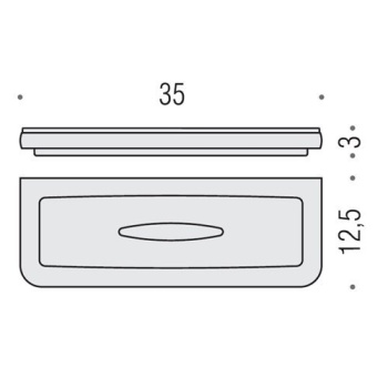 Мыльница подвесная Colombo Lulu хром/матовое стекло B6203.CR-VAN