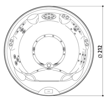 Минибассейн Jacuzzi Alimia 212x90 см,цвет акрила Platinum (65) встраиваемый (без крышки 903001671 VINIL ICE) 944468065