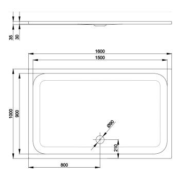 Душевой поддон Bette Ultra 160х100 см 5967-000 AR PLUS