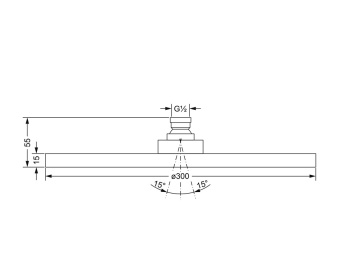 Верхний душ Jorger 649.13.880.000 chrome