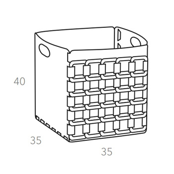 Корзина ADJ Geometria 35x35xH40, капучино/шоколад 419030