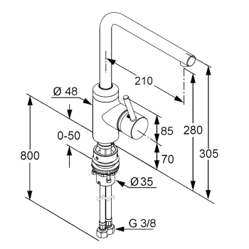 Смеситель для кухни Kludi L-Ine 428170577