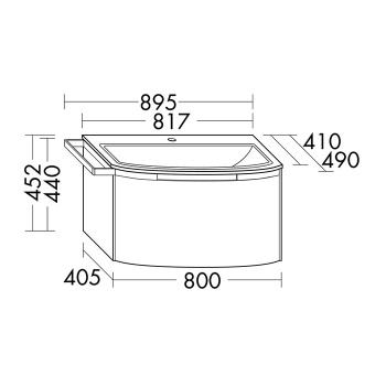 Burgbad Yso Комплект подвесной мебели 89.5x49x45 см, цвет песочный глянцевый с полотенцедержателем слева. цвет: хром. SFAF081 L F2141 C0001*3 holes