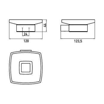 Подвесная мыльница хрустальное стекло сатинированное Emco Loft, emco-steel 0530 016 00