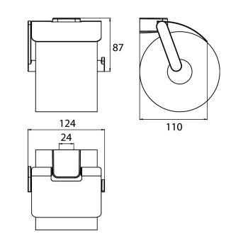 Держатель туалетной бумаги Emco Trend,, хром 0200 001 02