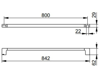 Полотенцедержатель Keuco Moll 12701350800 титан черный шлифованный