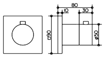 Смеситель для душа Keuco Ixmo 59553010002 хром