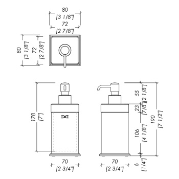 Дозатор жидкого мыла настольный Devon&Devon Cube белый/хром CUBE330CR