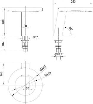 Смеситель для раковины Nofer Concept 3 01901.S с сушилкой для рук и дозатором мыла, хром
