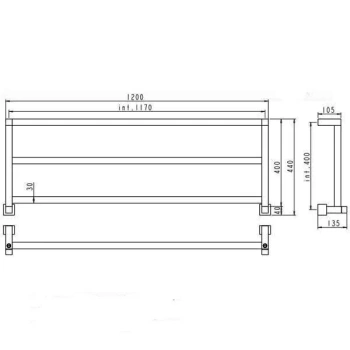 Полотенцесушитель водяной Margaroli Panorama 730117003CRN 44x120 хром