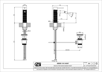 Смеситель для биде Gessi 54307.708 Copper Brushed PVD