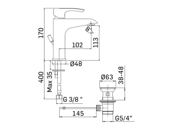 Смеситель для раковины Mamoli Smile 435100000A51 хром