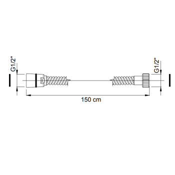 Шланг для душа Fima Carlo Frattini Wellness 1500, металлический, хром F2021CR