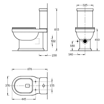 Унитаз напольный Kerama Marazz Pompei PO.wc.01 белый глянцевый